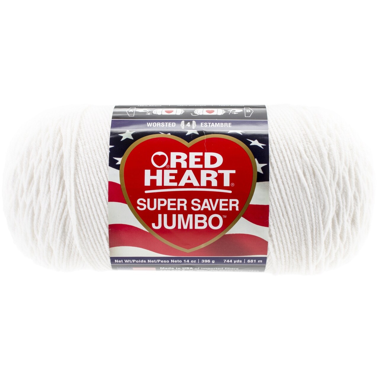 Multipack of 4 - Red Heart Super Saver Jumbo Yarn-White